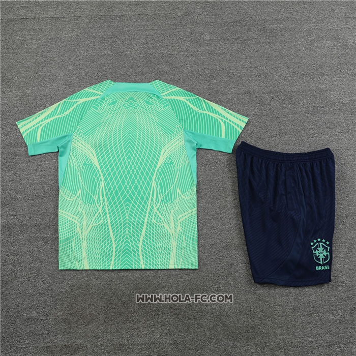 Chandal del Brasil 2022-2023 Manga Corta Verde - Pantalon Corto